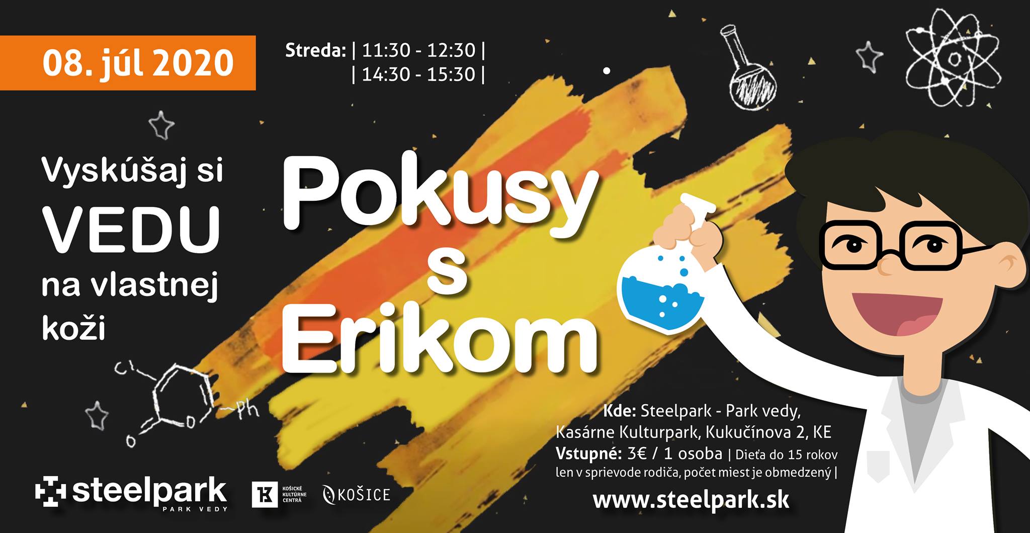 Pokusy s Erikom Steelpark - Park vedy