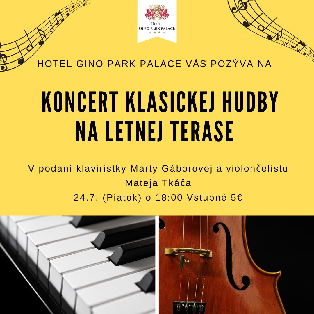 Koncert klasickej hudby na letnej terase Hotel Gino Park Palace