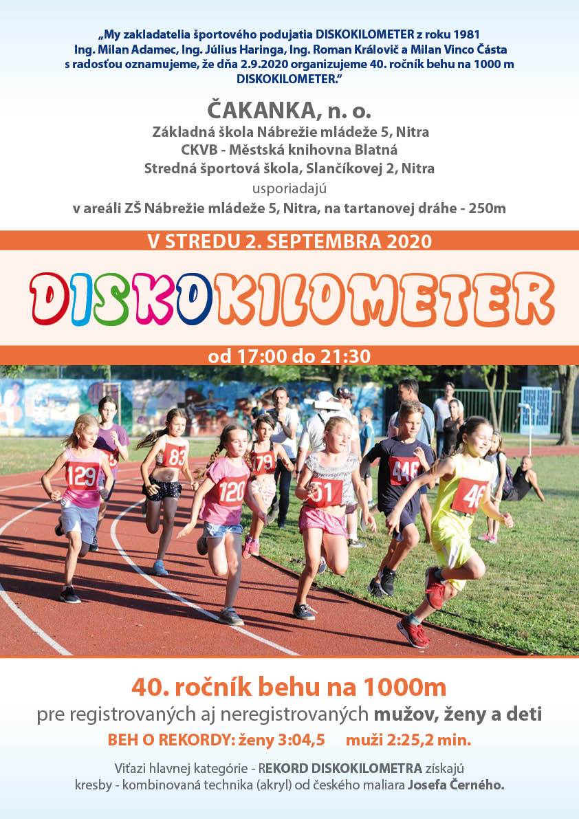 Diskokilometer 2020 - 40. ročník behu na 1000 m