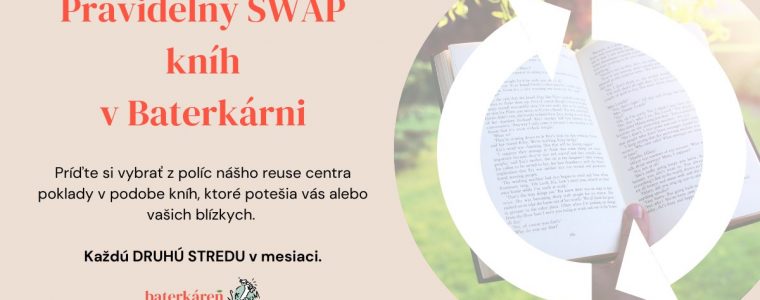 Pravidelný SWAP kníh Baterkáreň 9.3.2022