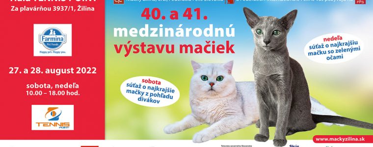 Cat Show Žilina - Výstava mačiek Žilina Tennis Point Žilina