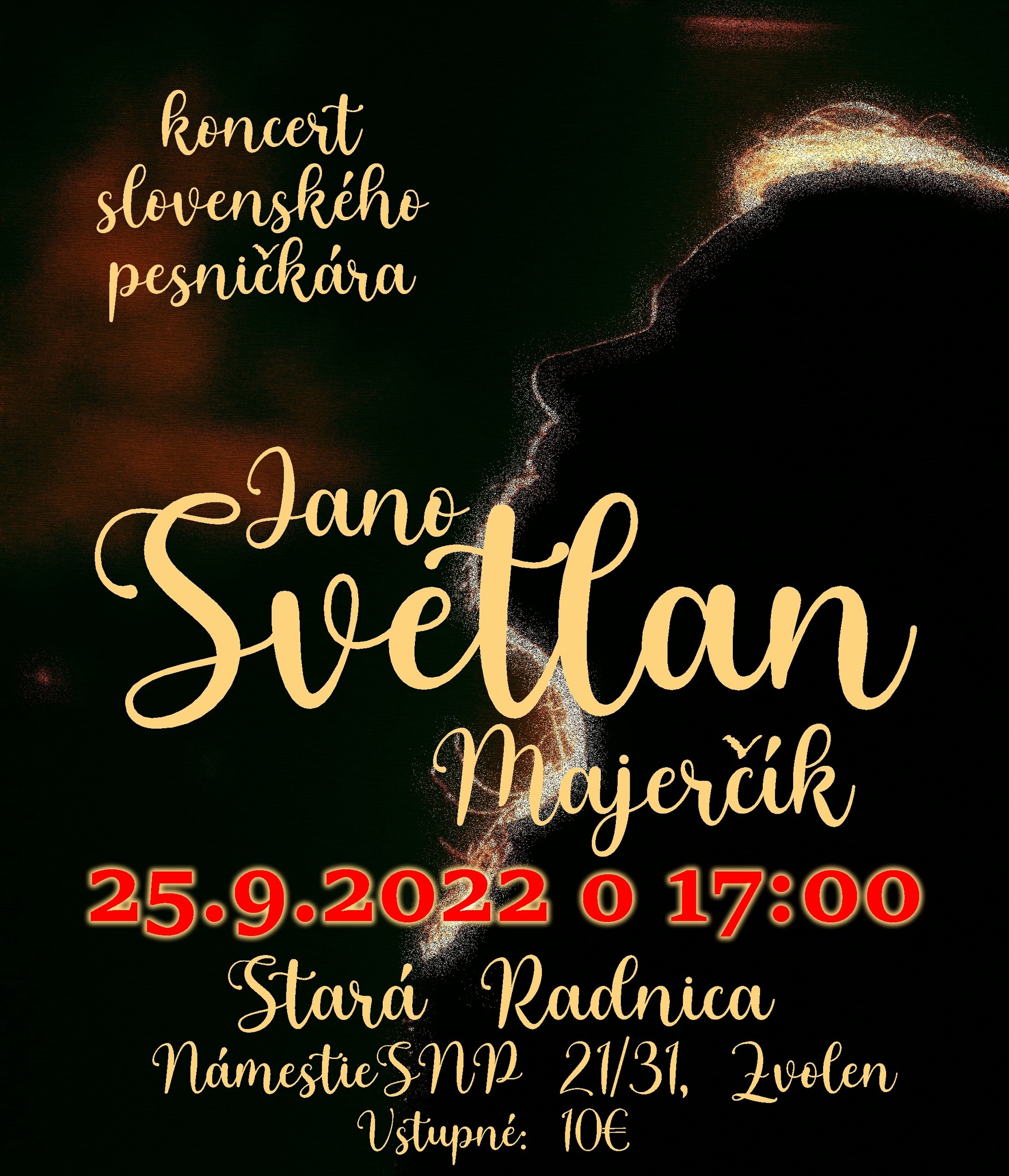 Janko SVETLAN Majerčík - koncert slovenského pesničkára Stará radnica