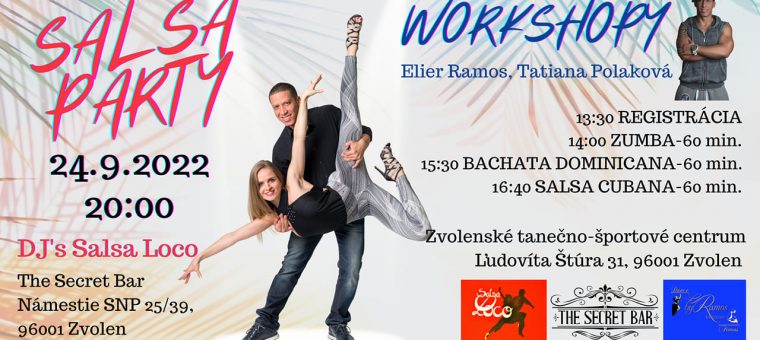 Salsa Bachata Zumba Workshop Zvolenské tanečno-športové centrum