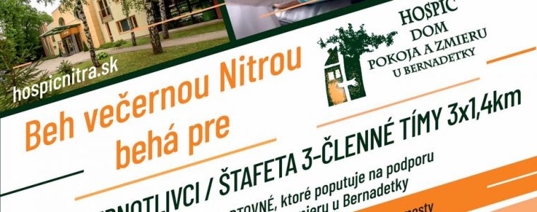 Beh večernou Nitrou behá pre hospic Nitra, Nitriansky kraj