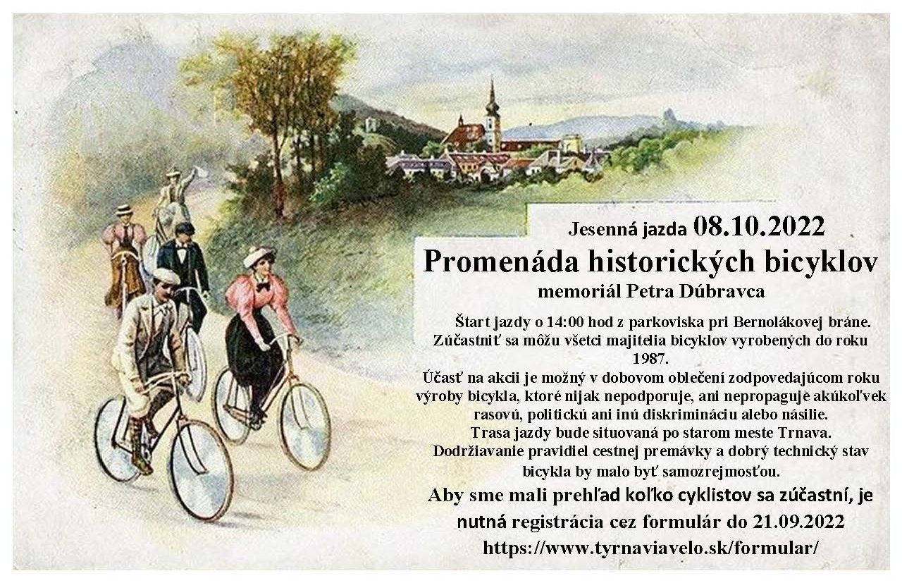 Promenáda historických bicyklov - Trnava 8.10.2022 Trnava