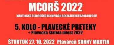 18. ročník MCORŠ 2022 - 5. kolo - plavecké preteky