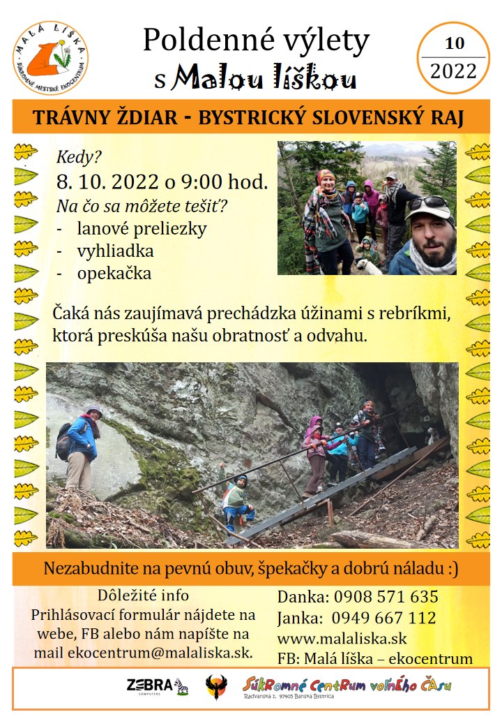 Trávny ždiar –Bystrický Slovenský raj (Malá Líška - ekocentrum)