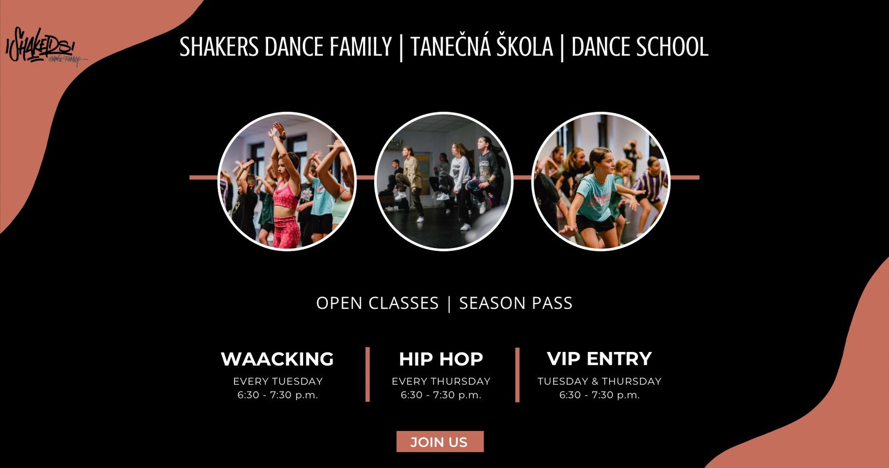 OPEN DANCE CLASSES - Season Pass | OTVORENÉ LEKCIE v SHAKERS