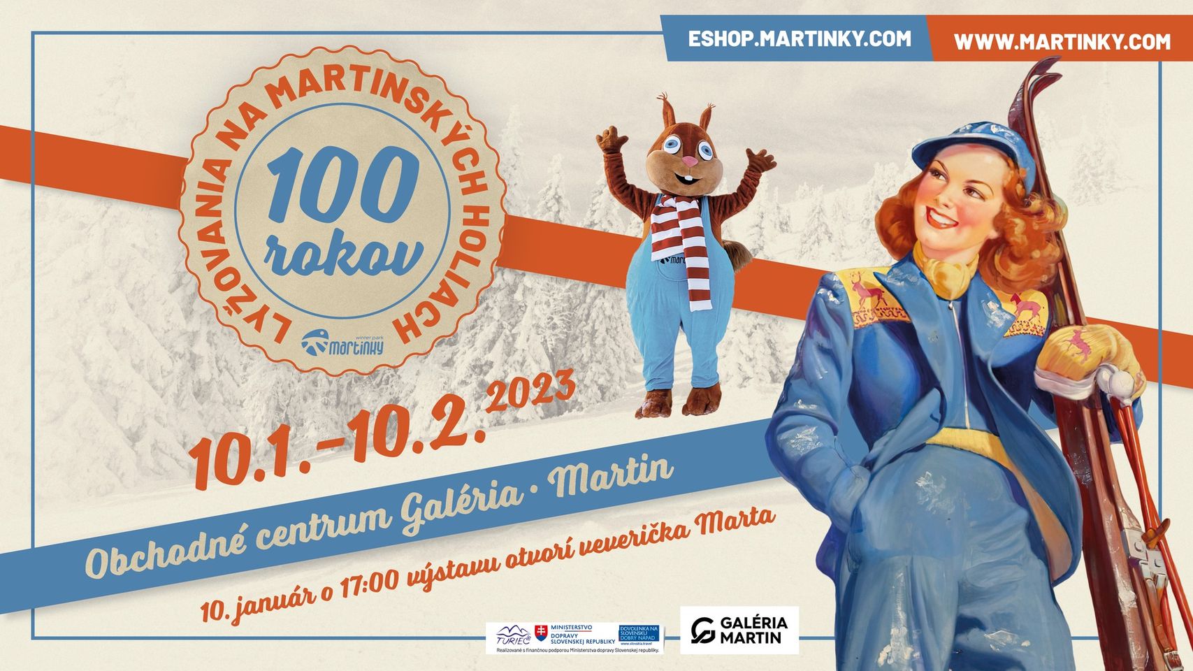 Výstava: 100 rokov lyžovania na Martinských holiach Galéria Martin