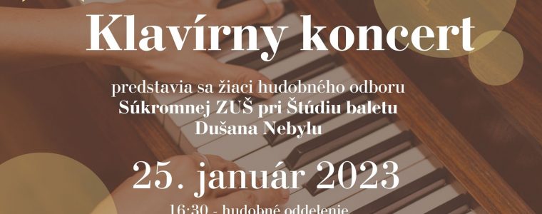 Klavírny koncert Knižnica Juraja Fándlyho v Trnave