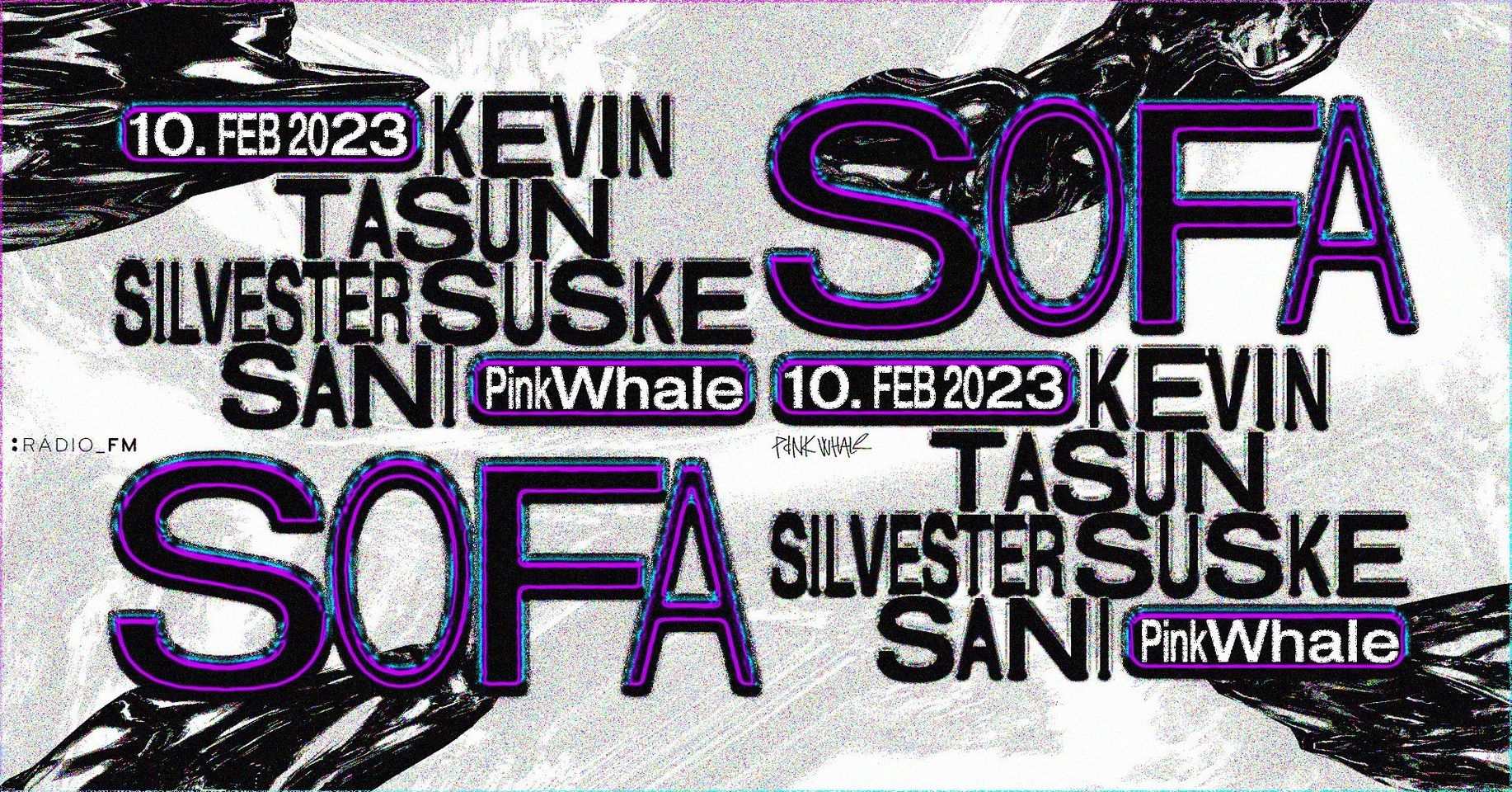 Sofa w/ Kevin PINK WHALE