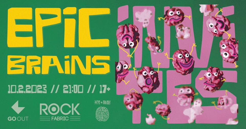 EPIC BRAINS  ROCK Fabric