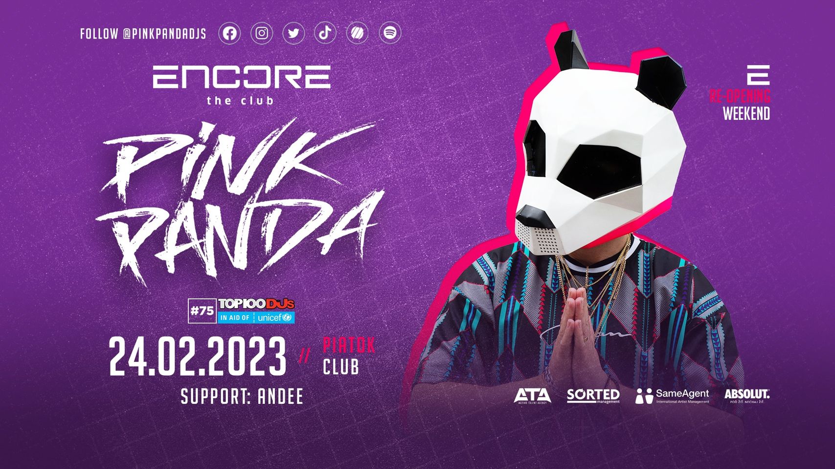 PINK PANDA (UK) v ENCORE the club
