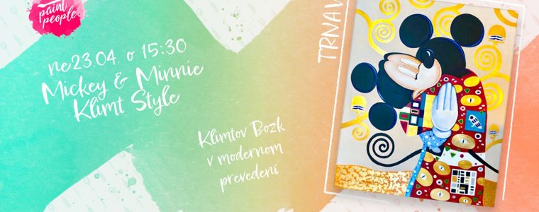 Mickey & Minnie Klimt Style - TRNAVA - Maľuj s PaintPeople PalEta Kaviareň & Vináreň