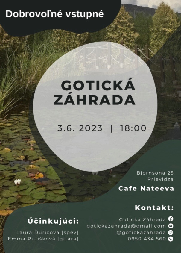 Gotická záhrada - koncert Cafe Nateeva