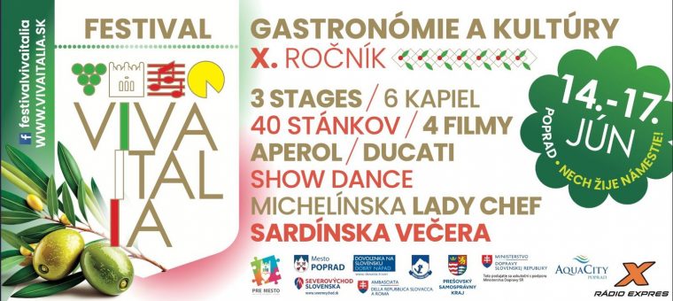 Taliansky festival Viva Italia 2023 Námestie svätého Egídia POPRAD