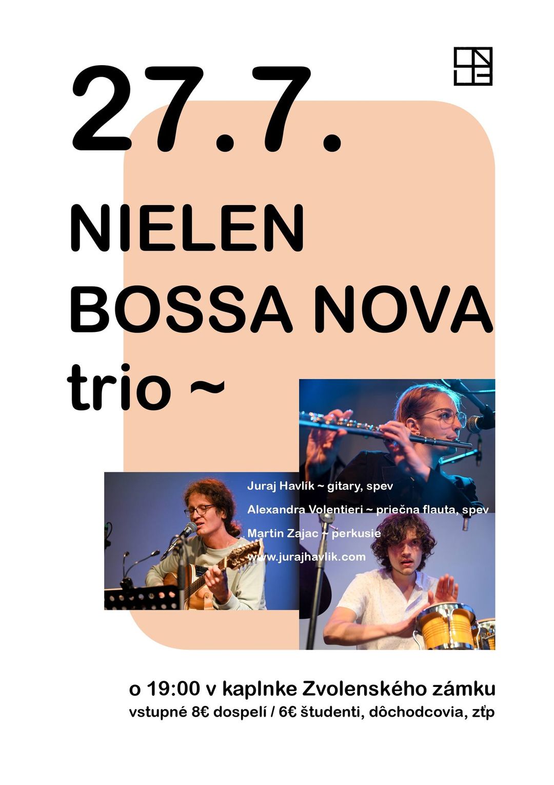 NIELEN BOSSA NOVA trio v kaplnke Zvolenského zámku SNG SNG Zvolenský zámok