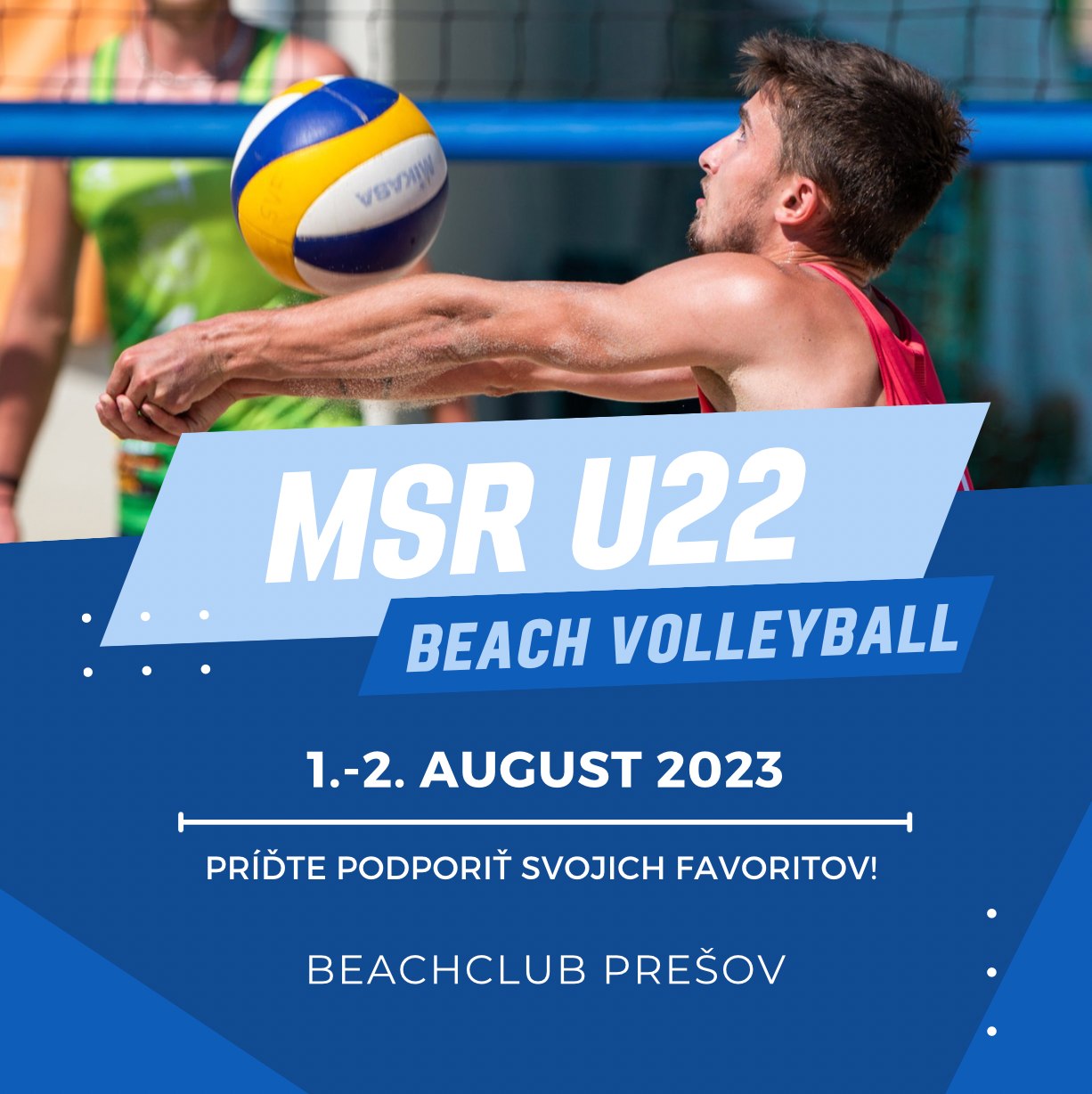 U22 Majstrovstvá Slovenska v plážovom volejbale 2023 Beachclub Prešov