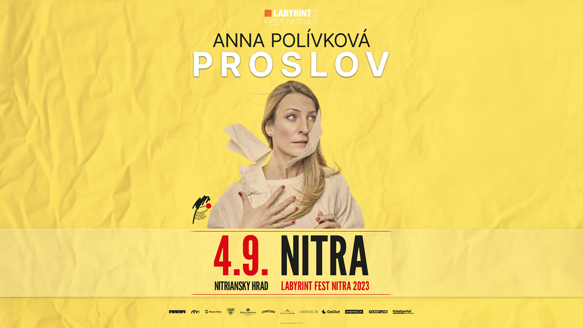 Anna Polívková - Proslov - Nitra - Labyrint Fest 2023 Nitra Castle