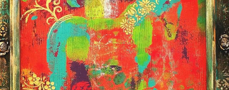 Akrylová maľba Kafé Džezva