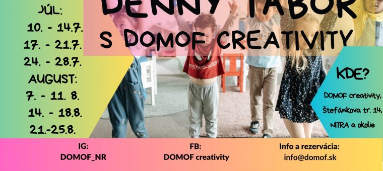 Denný tábor s DOMOF creativity DOMOF creativity
