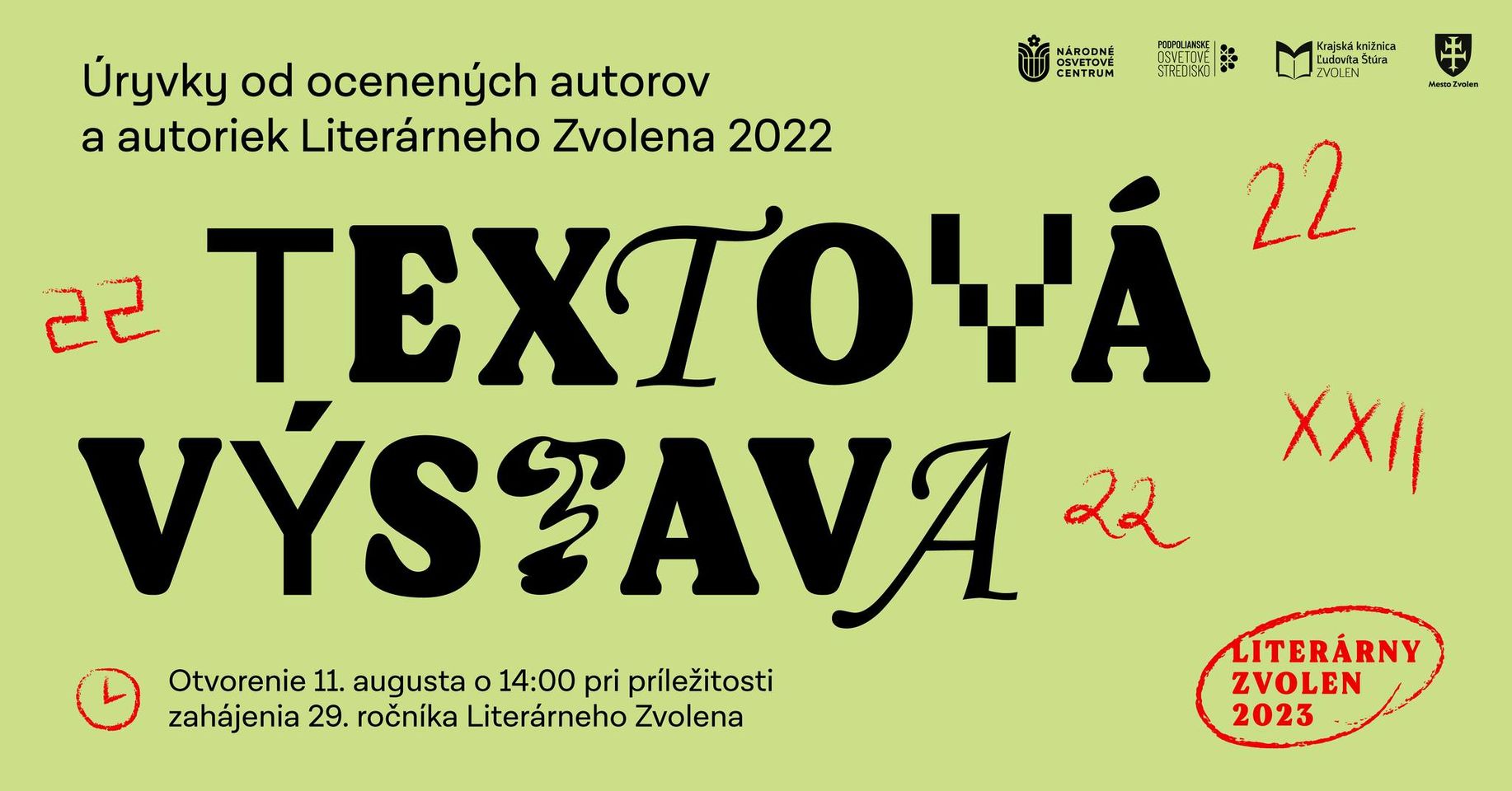 Literárny Zvolen 2023 | Textová výstava - úryvky od ocenených autorov a autoriek