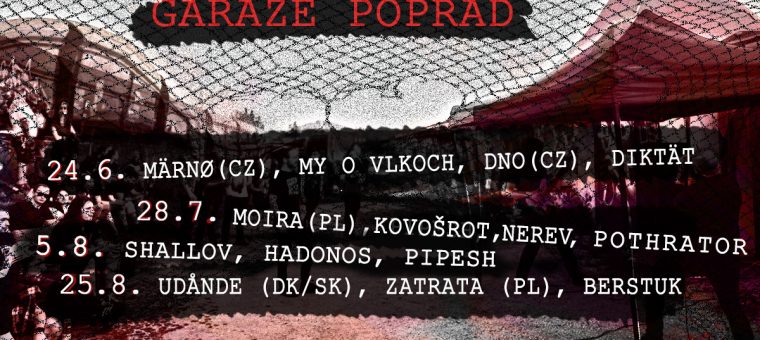 Koncerty na garážach Poprad - (UDÅNDE (DK/SK), ZATRATA (PL), BERSTUK) Koncerty na garážach - Poprad
